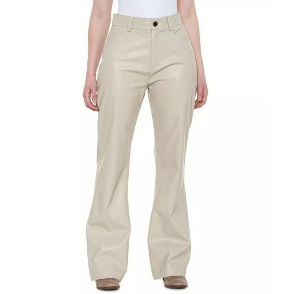 Alp-N-Rock ANR+ Claren Silvergrey Faux Leather Bootcut Pants Womens Small NEW